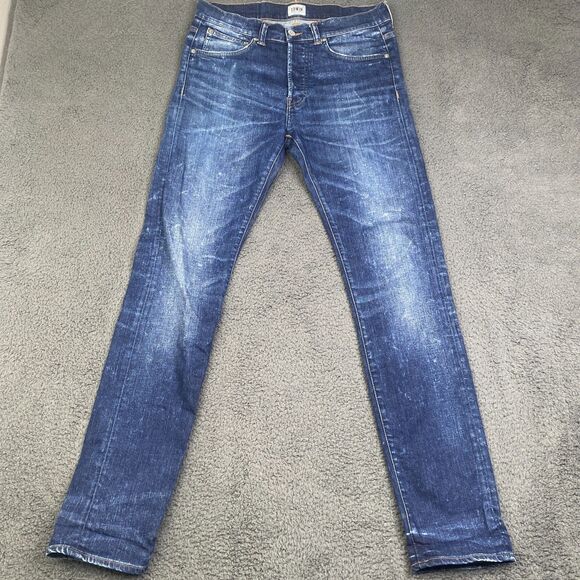 Edwin Japanese Denim Jeans Mens 31x32 Dark Wash Slim Tapered ED-80